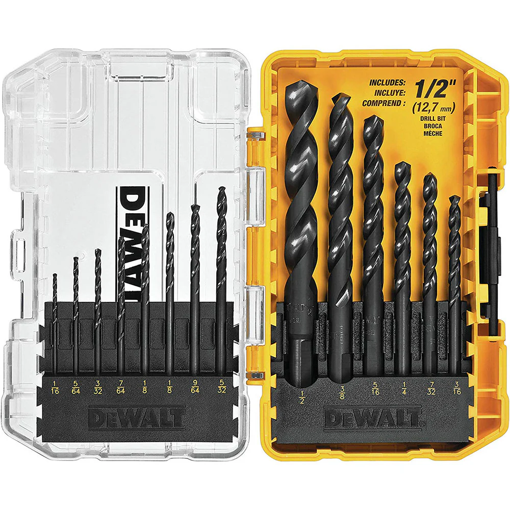Dewalt DWA1184 14 Pieces Black And Gold Drill Bit Set - Moutools