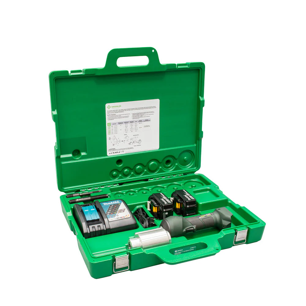 Greenlee LS100X11A INTELLIPUNCH 11-Ton Set, with Case & Battery - Moutools