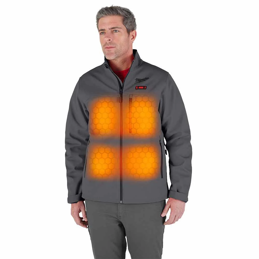 Milwaukee M100G-20 M12 Heated Gray Toughshell Jacket Only - Moutools