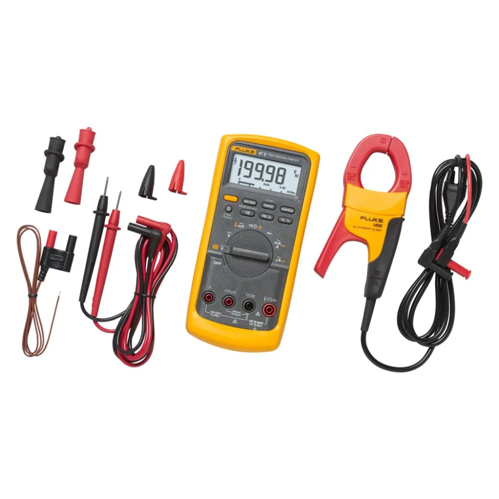 Fluke 87V/IMSK Industrial Multimeter Service Combo Kit - Moutools