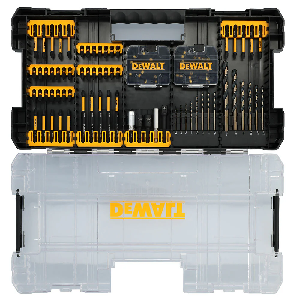 DeWalt DWANGFT100SET FLEXTORQ Drilling and Driving Bit Set w/ Case, 100-Pack - Moutools