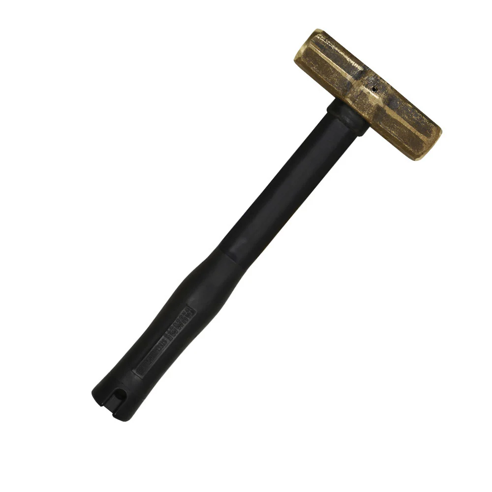 Klein 7HBRFRH07 Brass Sledge Hammer, Rubber Handle, 7-Pound - Moutools