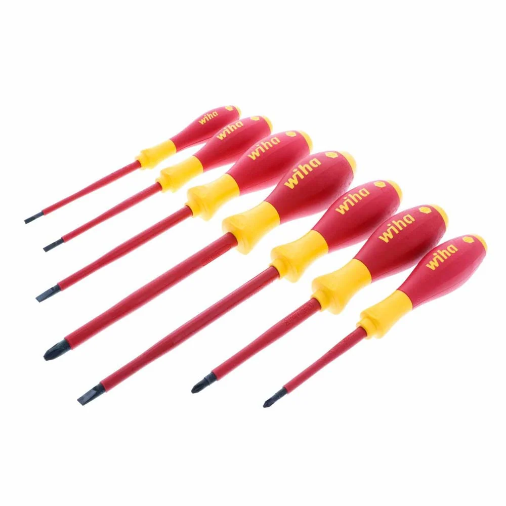 Wiha 32099 7 Piece Insulated SoftFinish Screwdriver Set - Moutools