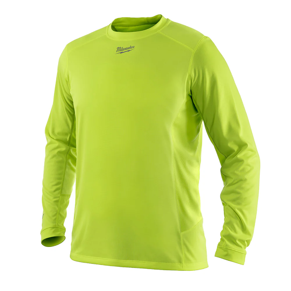 Milwaukee 411HV-S WORKSKIN Light Weight Long Sleeve Shirt, High Vis, Small - Moutools
