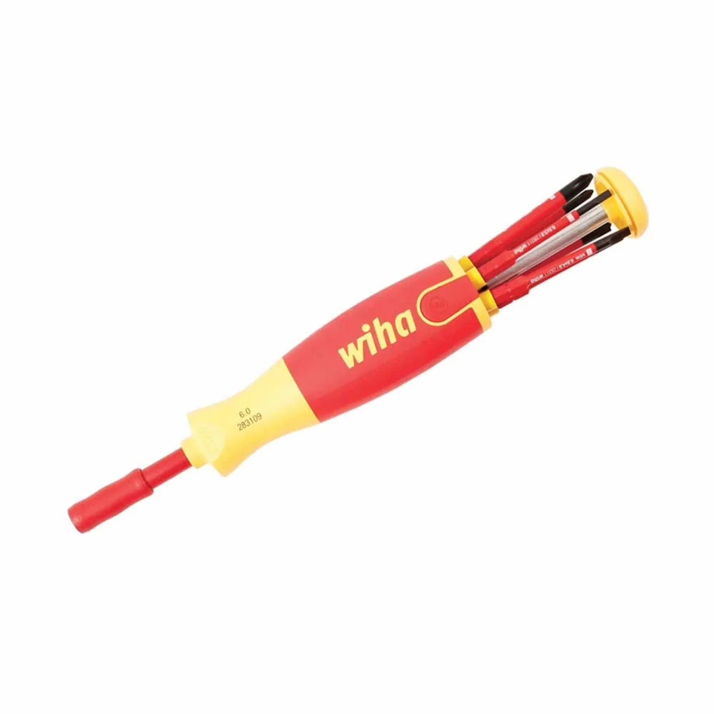 Wiha 28393 7 Piece Insulated SlimLine Ultra-Driver Blade Set Slotted, Phillips - Moutools