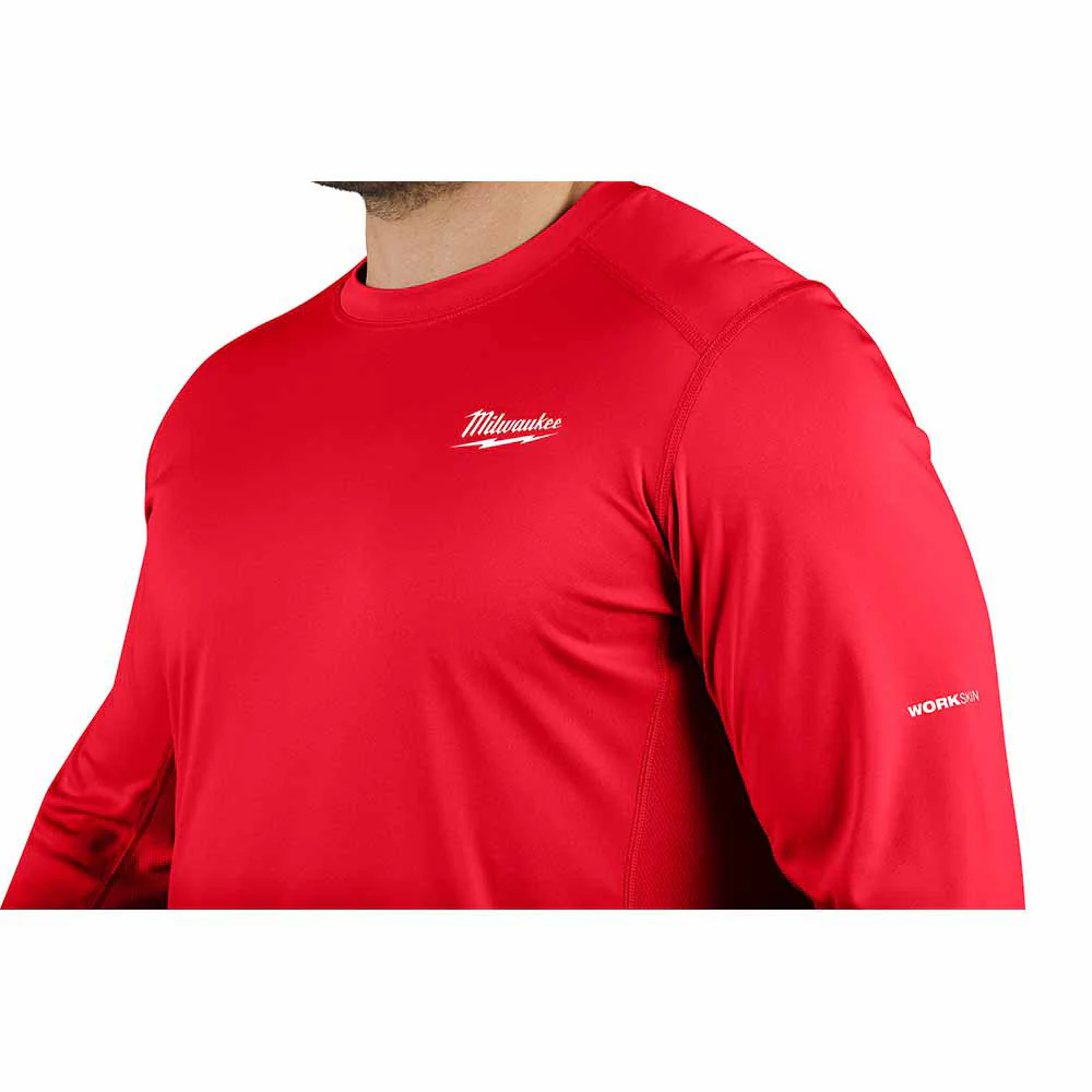 Milwaukee 415R WORKSKIN Lightweight Performance Shirt - Long Sleeve - Red - Moutools