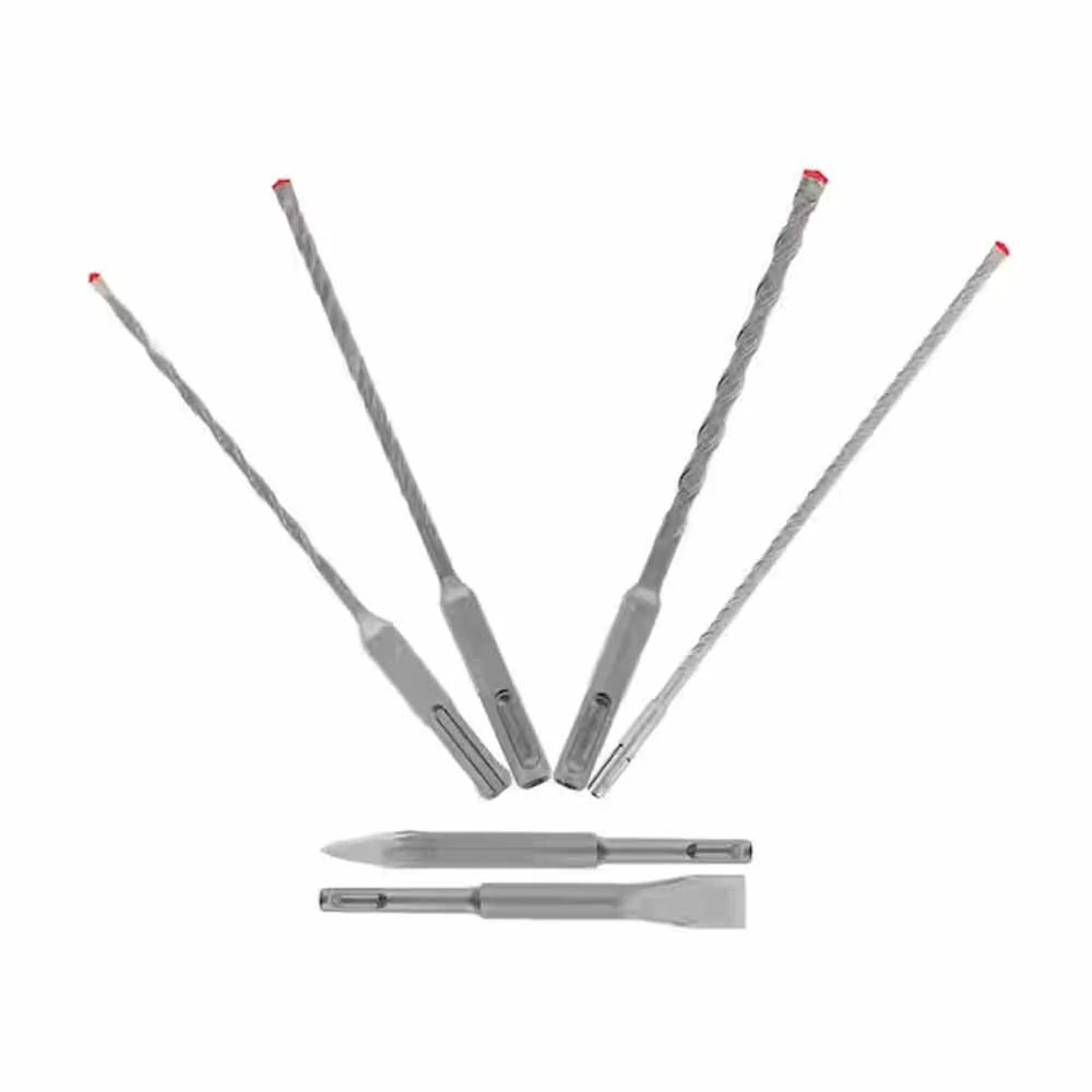 Diablo DMAPL9930-S6 6pc SDS-Plus Rebar Demon 4-Cutter Full Carbide Head Hammer Drill Bit & Chisel Set (6-Piece) - Moutools