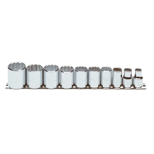 Proto J52118 3/8 Drive 10 Pc. Socket Set - 12 Point - Moutools