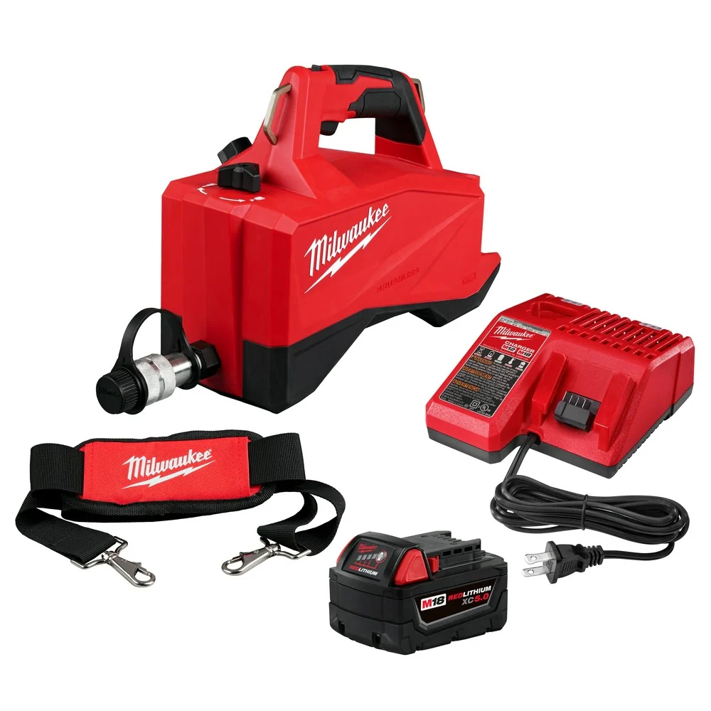Milwaukee 3120-21 M18 Brushless Single Acting 60 in 3 10,000psi Hydraulic Pump - Moutools