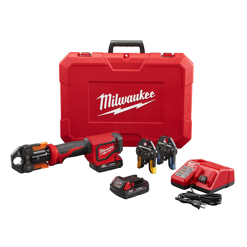 Milwaukee 2674-22P M18 Short Throw Press Tool Kit with Viega PureFlow Jaws - Moutools
