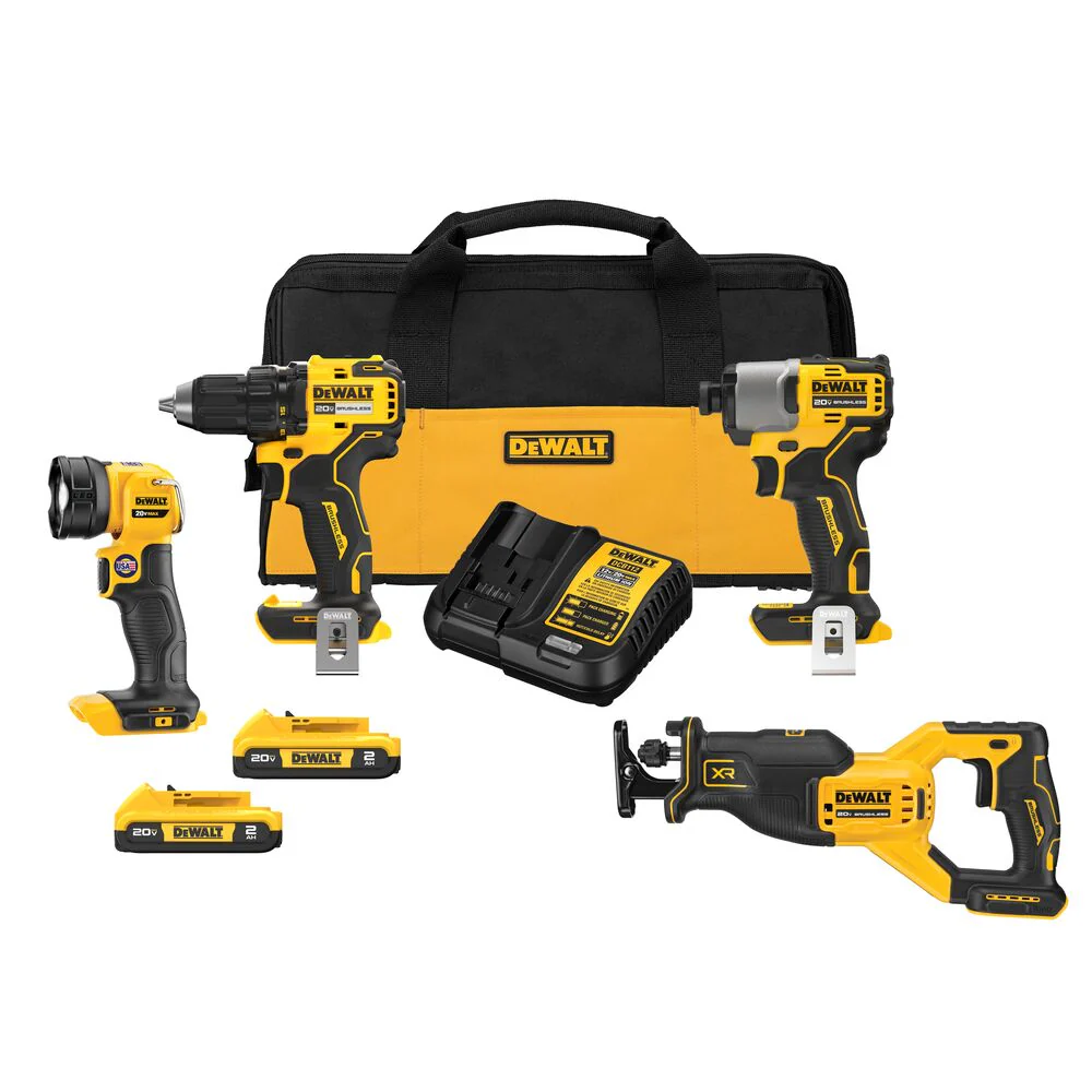 DeWalt DCK427D2 20V MAX* Brushless 4-Tool Combo Kit - Moutools