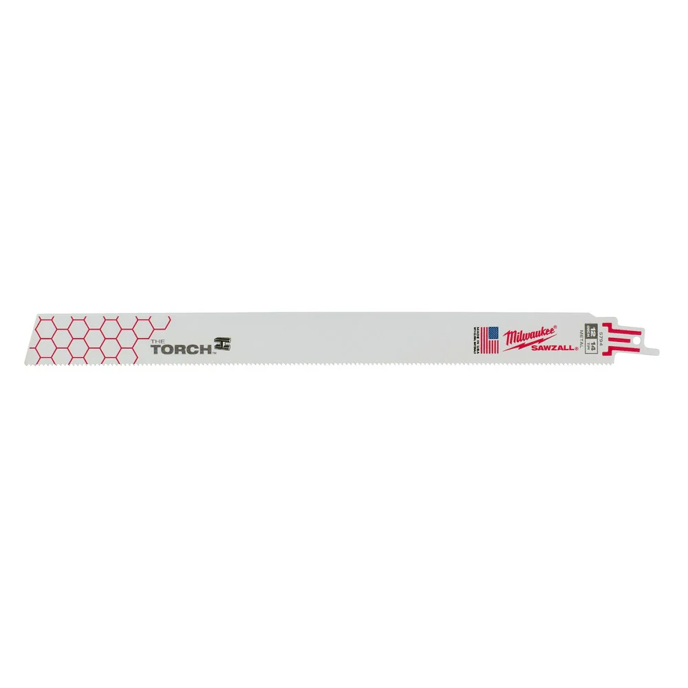Milwaukee 48-00-5794 Super Sawzall Blade 14 Teeth per Inch 12-Inch Length, Torch , 5 Pack - Moutools