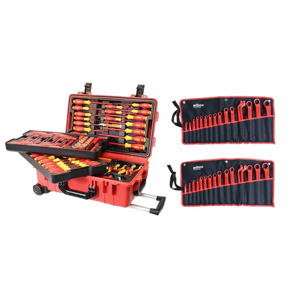 Wiha 32801 112 Piece Master Electrician's Insulated Tools In Rolling Hard Case - Moutools