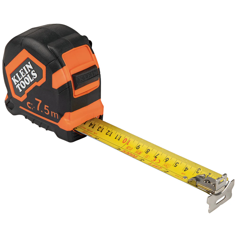Klein 9375 7.5-Meter Magnetic Double-Hook Tape Measure - Moutools