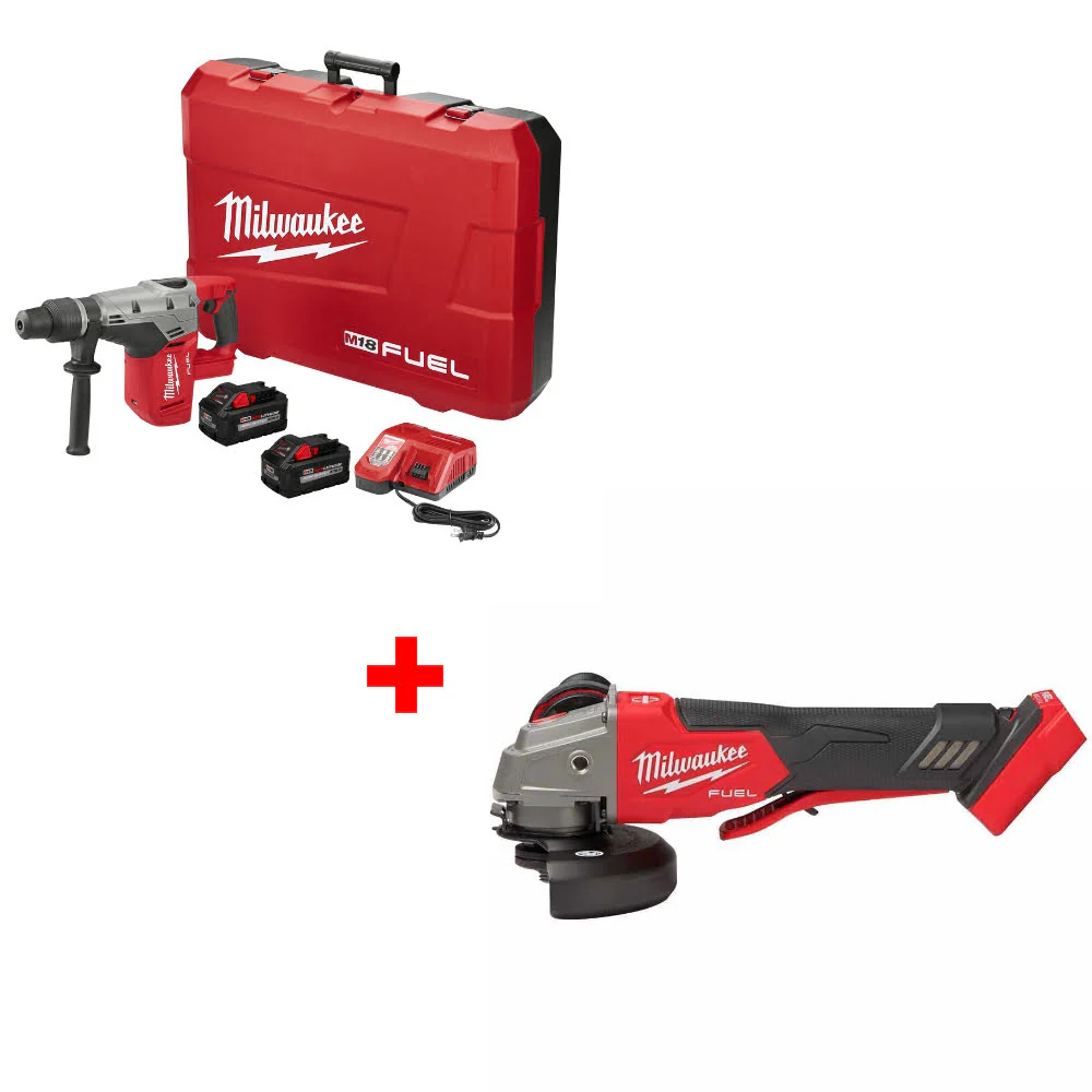 Milwaukee 2717-22HD M18 FUEL Rotary Hammer Kit W/ FREE 2888-20 M18 FUEL Grinder - Moutools