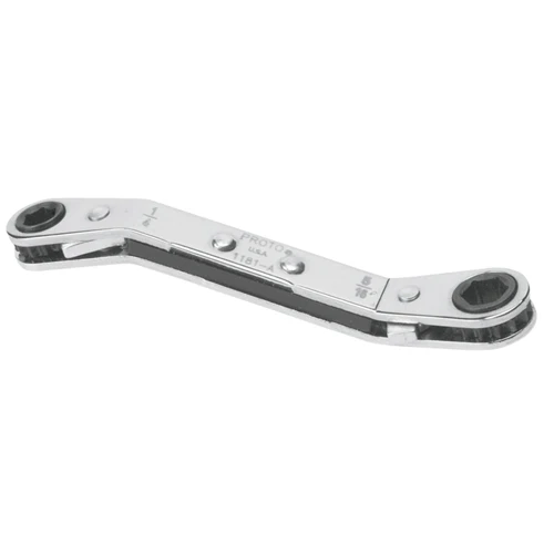 Proto J1181-A 1/4 X 5/16 6 Point Offset Ratcheting Box Wrench - Moutools