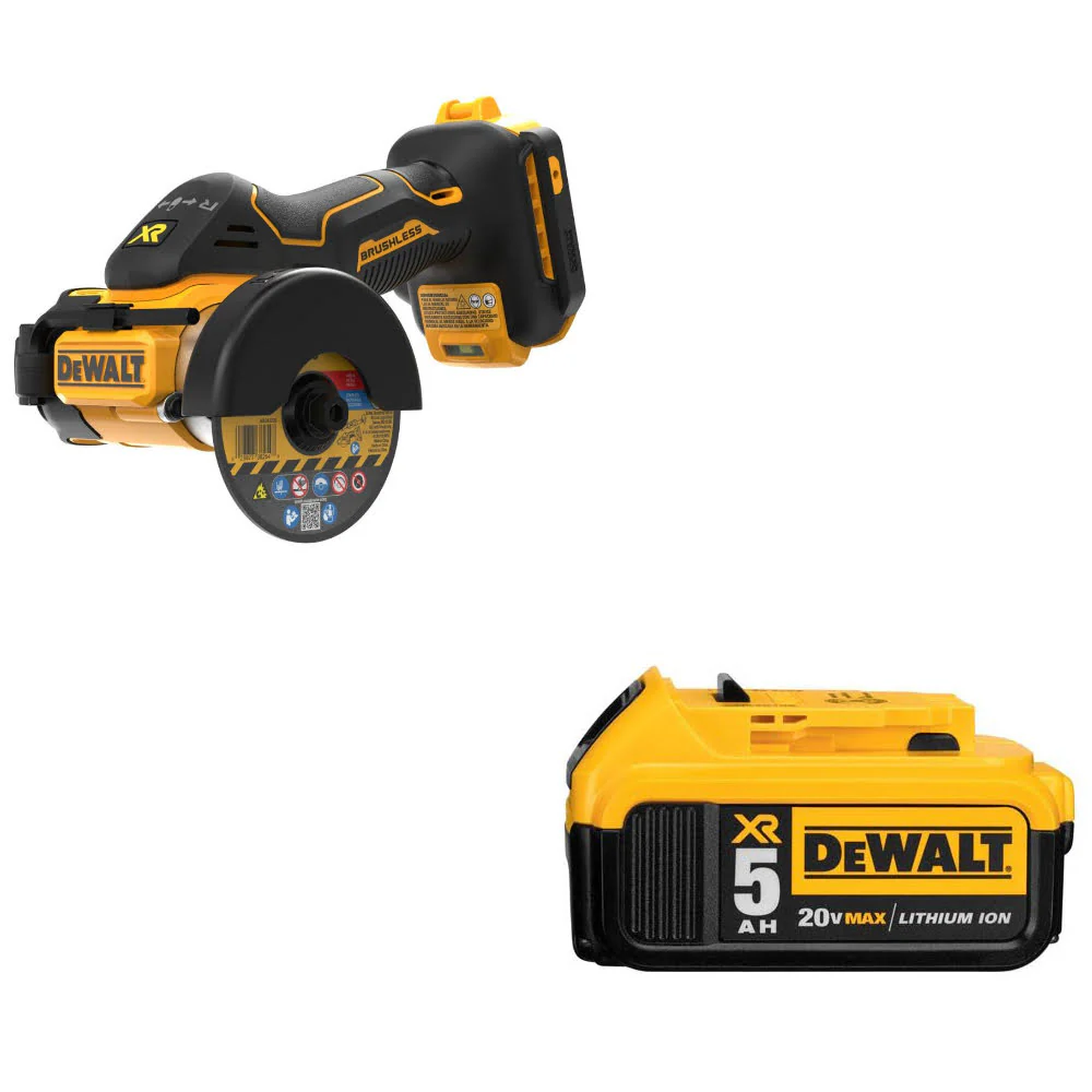DEWALT DCS438E1 20V MAX XR Cut-Off Tool Kit W/ FREE DCB205 20V MAX Battery Pack - Moutools