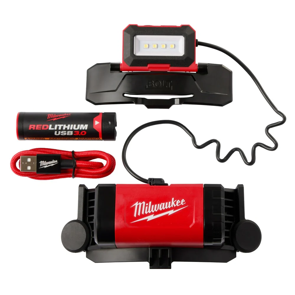Milwaukee 2118-21 REDLITHIUM USB Rechargeable BOLT Hard Hat / Helmet Headlamp 600 Lumens - Moutools