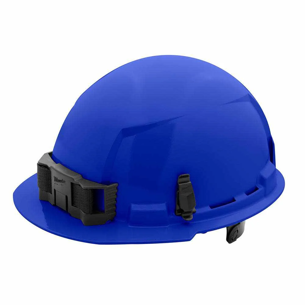 Milwaukee 48-73-1124 Blue Front Brim Hard Hat with 6PT Ratcheting Suspension – Type 1 Class E - Moutools