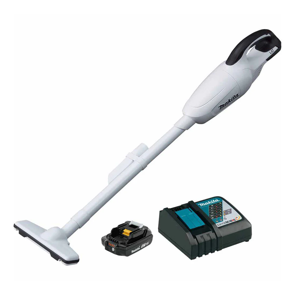 Makita XLC02RB1W 18V Compact Li-Ion Brushless Cordless Vacuum Kit - Moutools