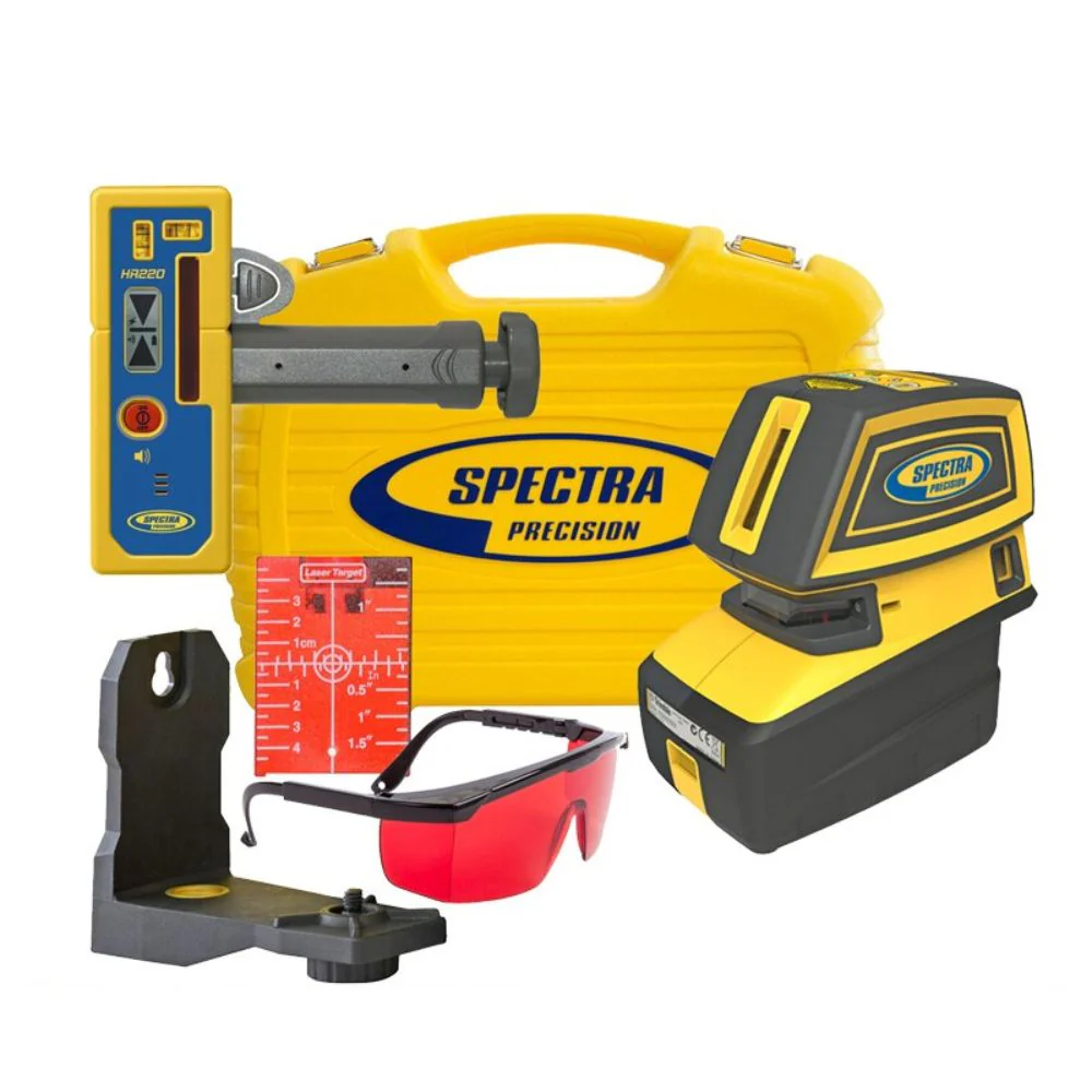 Spectra LT52R-2 Point and Line Laser Rechargeable Batteries and HR1220 Receiver - Moutools