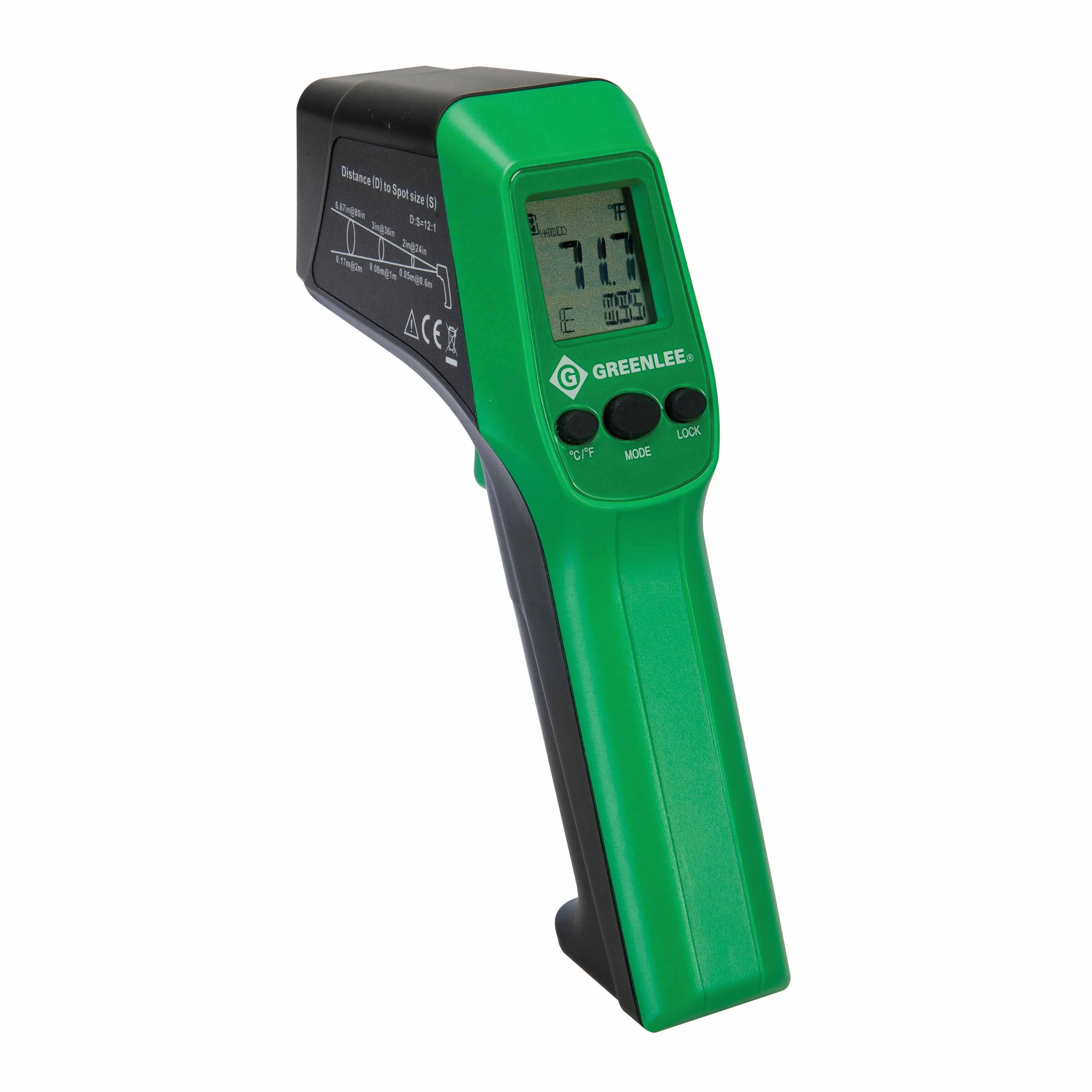Greenlee TG-1000 Non-Contact Digital Laser Infrared Thermometer, -76 to 1,022°F - Moutools