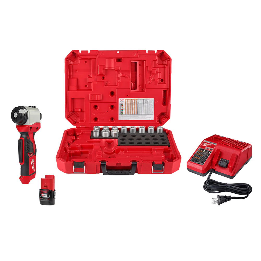 Milwaukee 2435AL-21 M12 Cable Stripper Kit for Al THHN / XHHW - Moutools