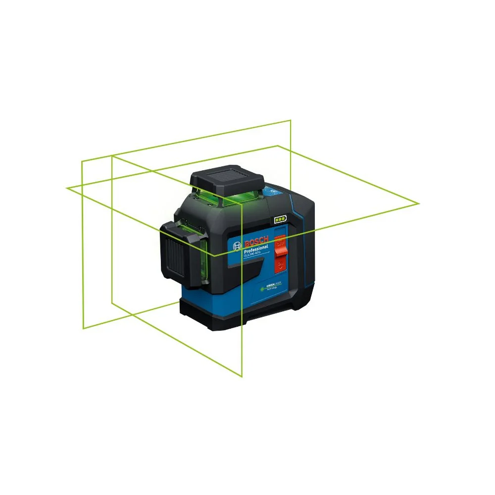 Bosch GLL300-42GL 3.7V 360 Degree Green-Beam Three-Plane Leveling and Alignment Laser with Li-Ion Battery - Moutools