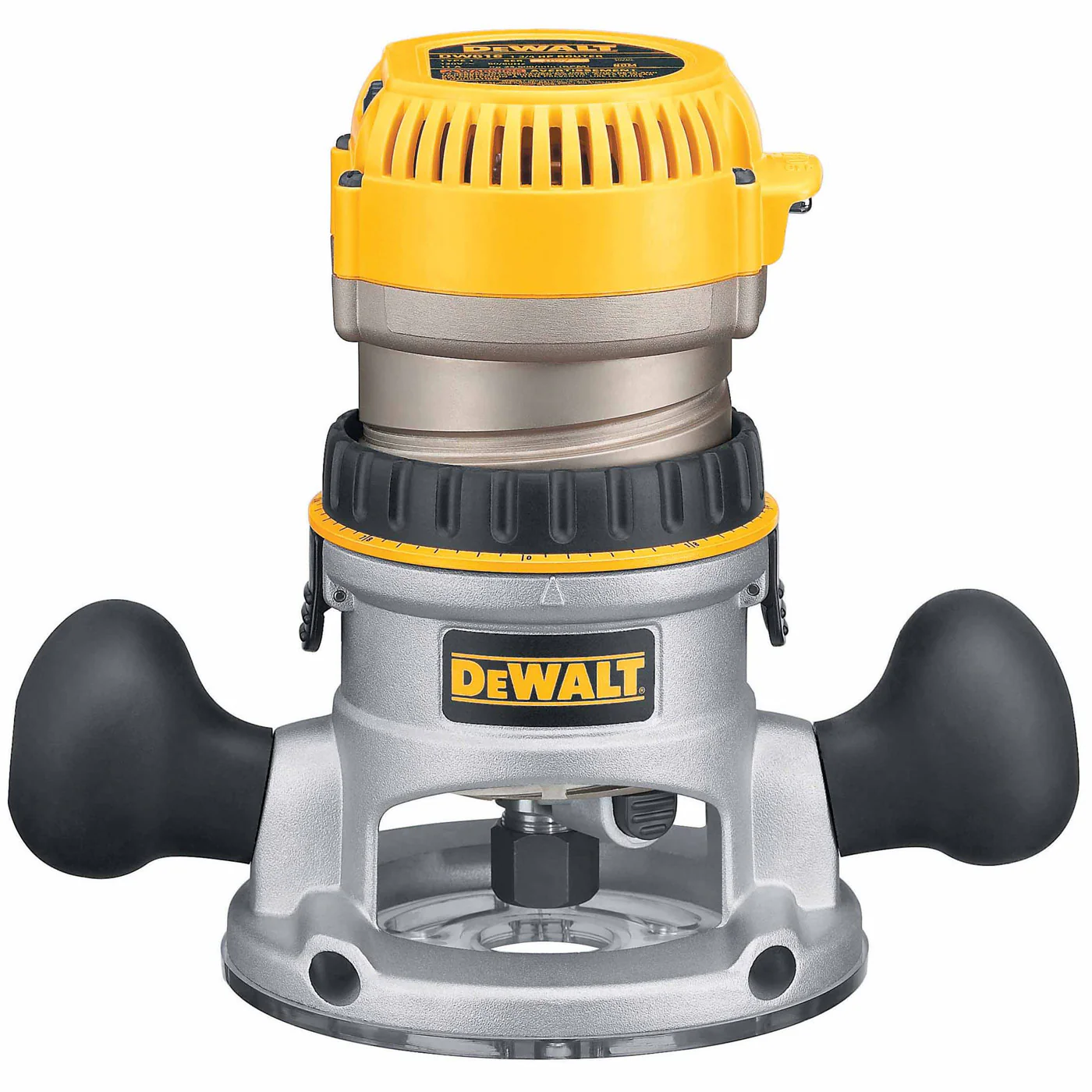 DeWalt DW618 2-1/4 HP (maximum motor HP) EVS Fixed Base Router with Soft Start - Moutools