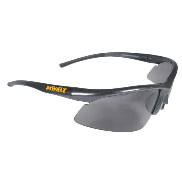 Dewalt DPG51-2D Radius Safety Glasses, Black Frame, Smoke Lens - Moutools