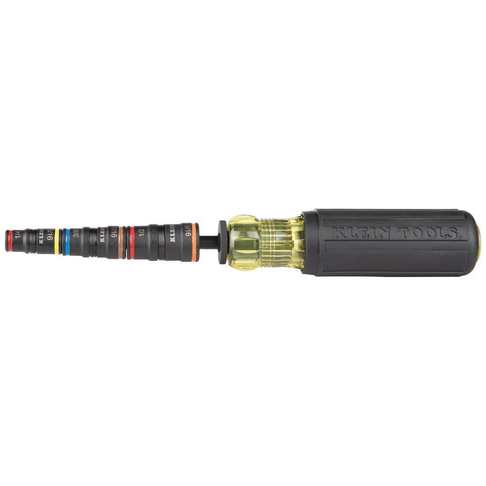 Klein 32910 7-in-1 Impact Rated Flip Socket Set with Handle - Moutools