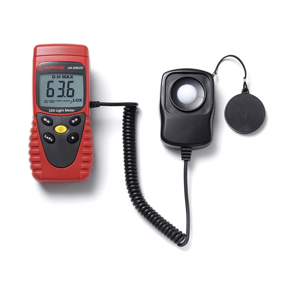Amprobe 3730217 LM-200 Professional LED Light Meter with Sensor Cap and Carry Case - Moutools