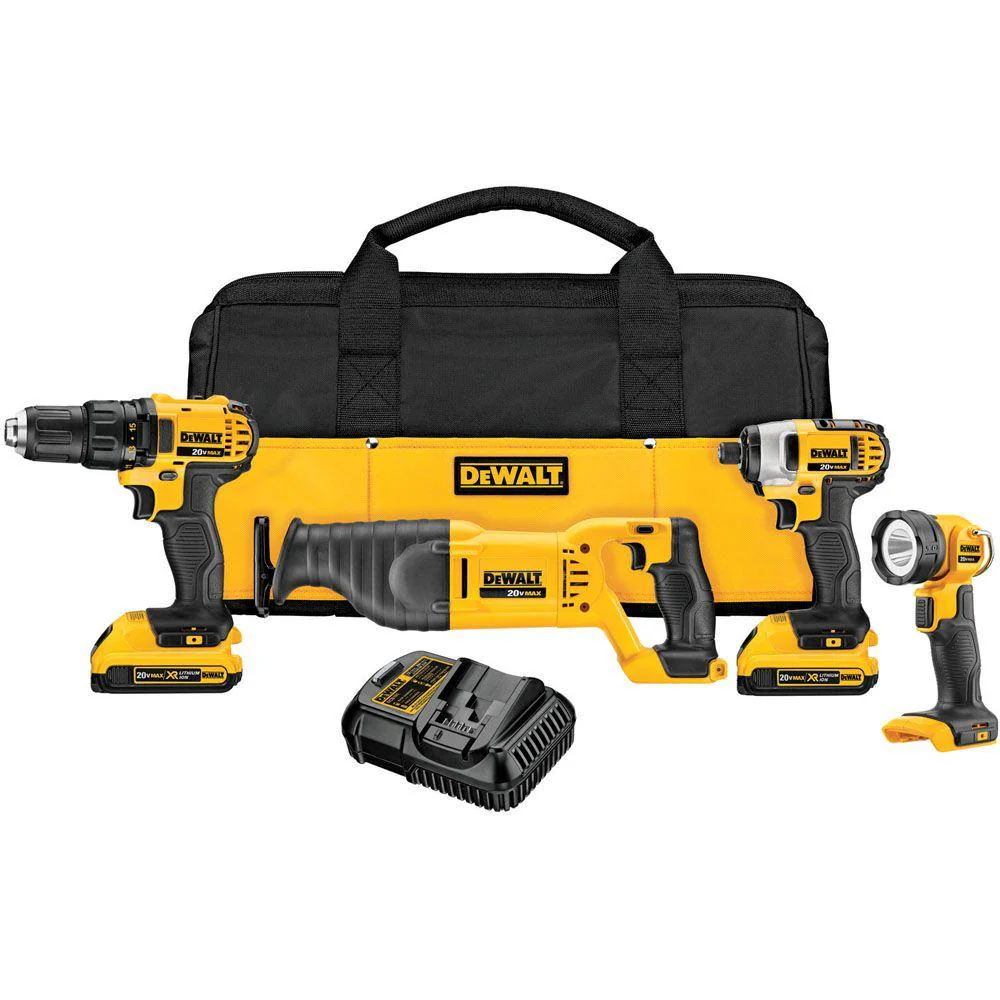 DeWalt DCK420D2 20V MAX Li-Ion 4-Tool Combo Kit (2.0 Ah) - Moutools