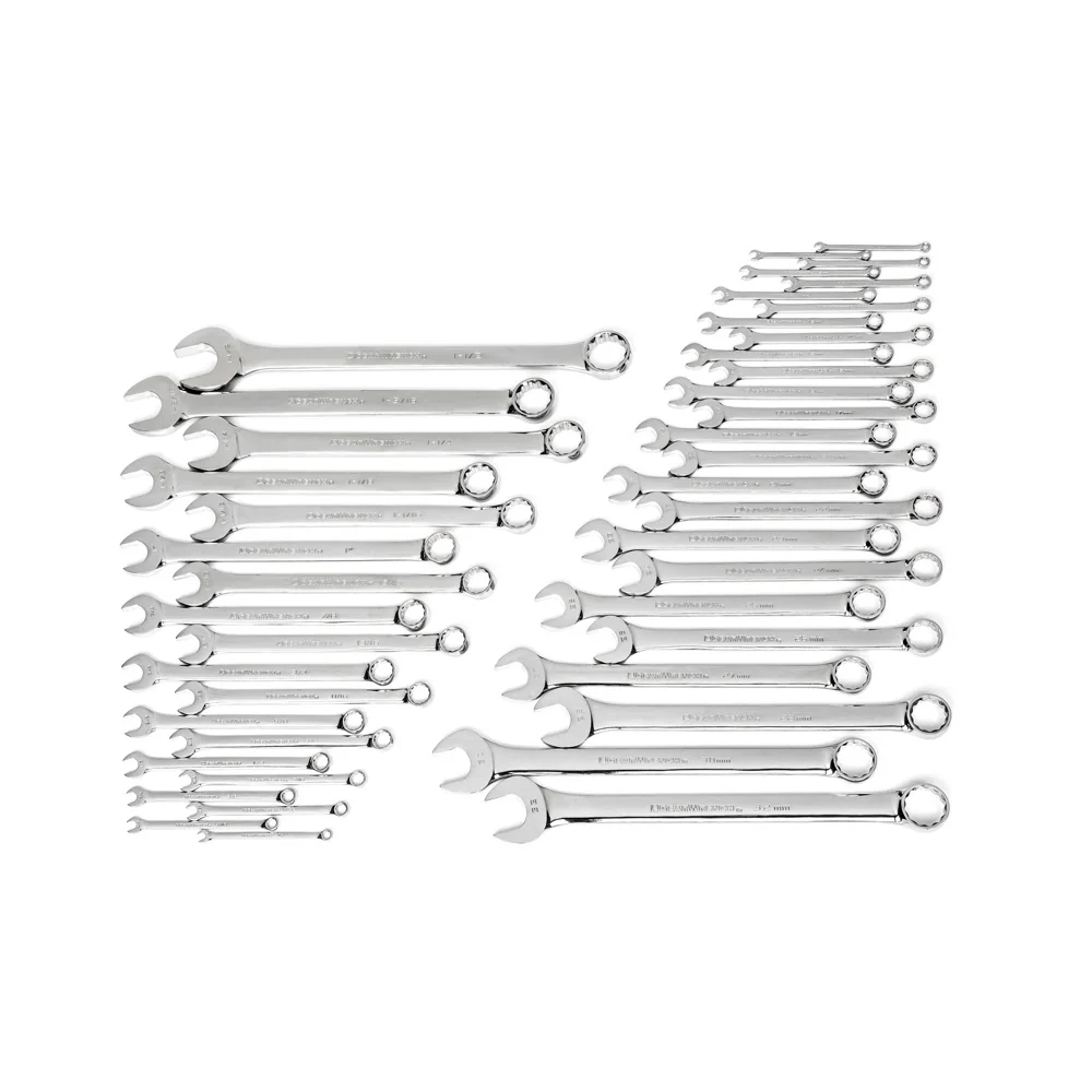 GearWrench 81919 44 Pc. 12 Point Long Pattern Combination SAE/Metric Wrench Set - Moutools