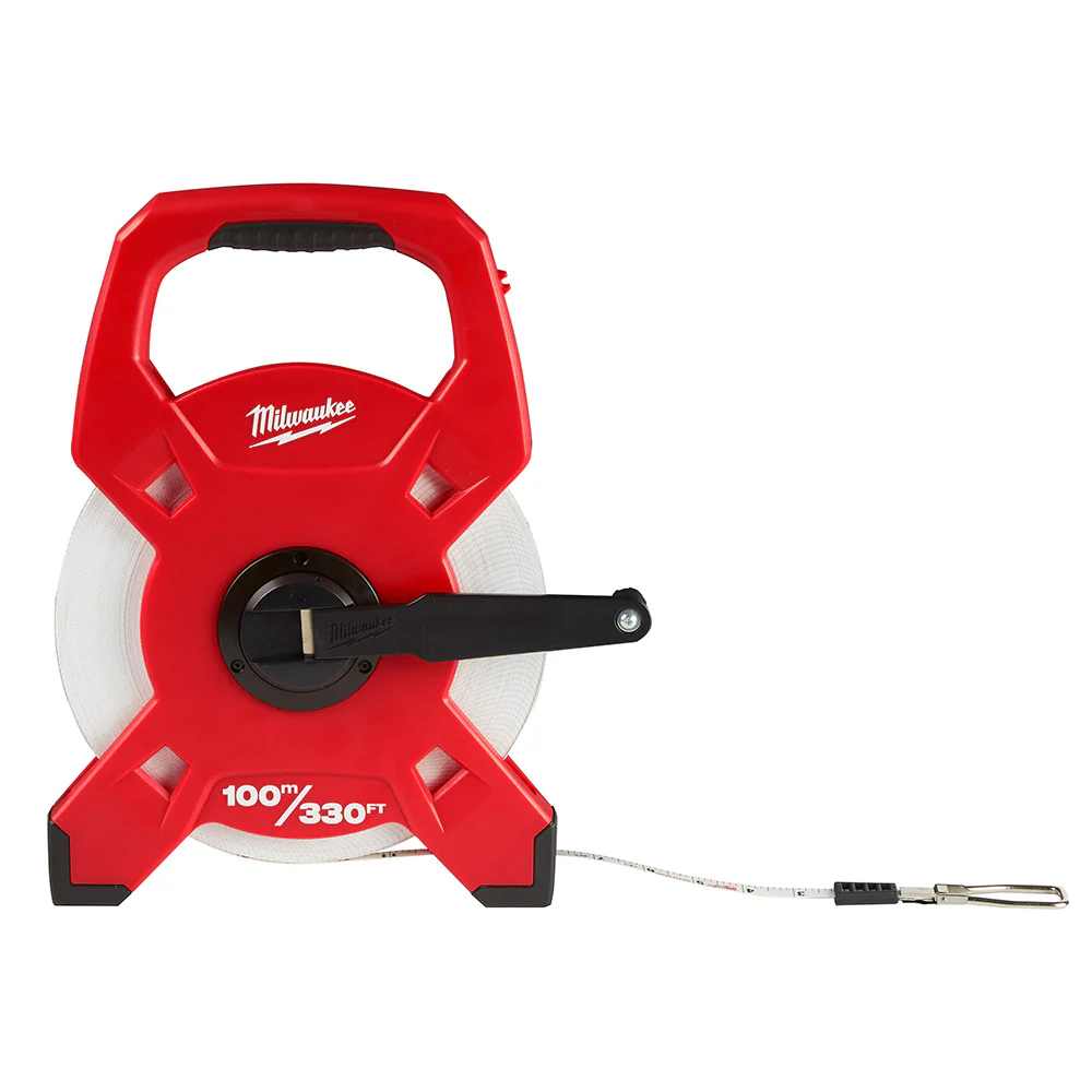 Milwaukee 48-22-5310 100m/300' Fiberglass Open Reel Long Tape - Moutools