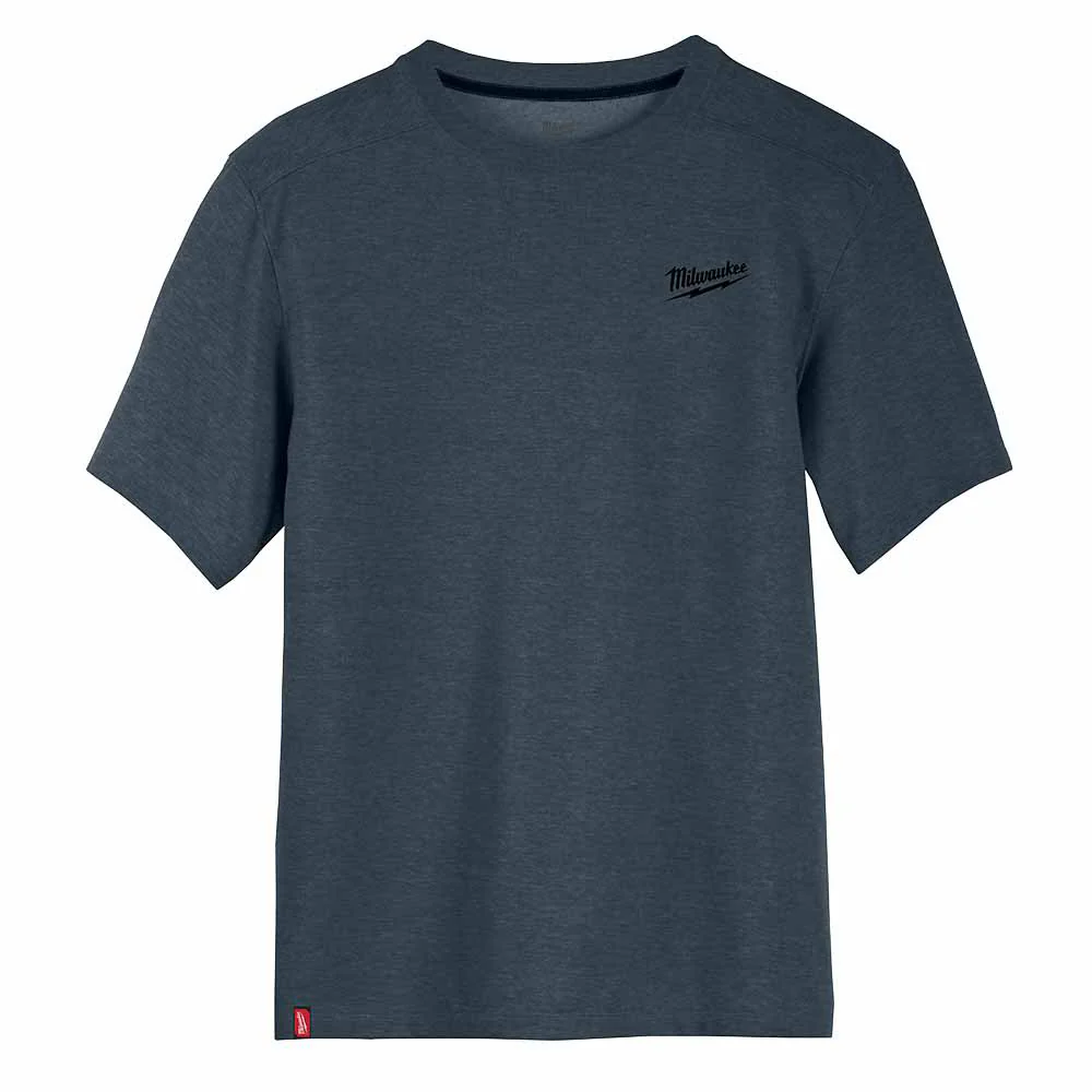 Milwaukee 603BL Hybrid Work Tee - Short Sleeve - Blue - Moutools