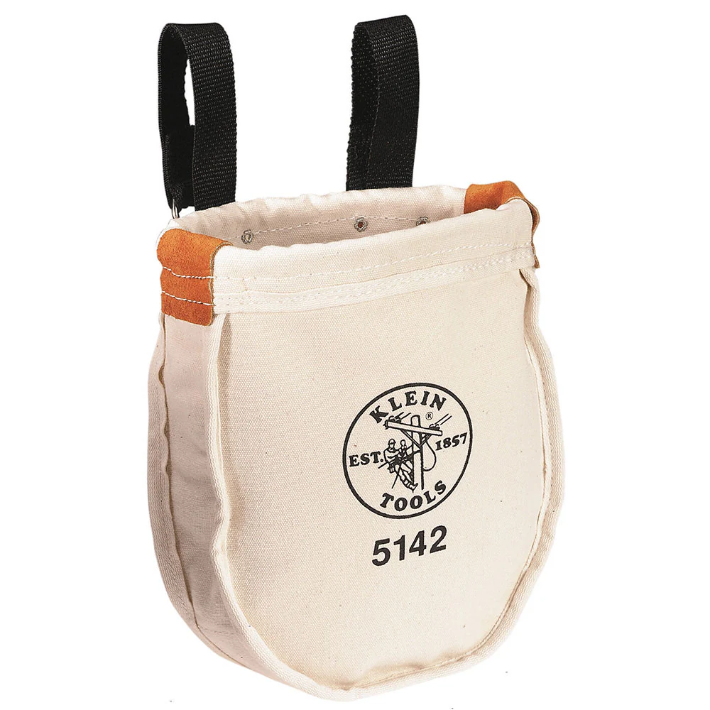 Klein 5142 Tool Bag, Canvas Utility Bag, Loop Connection, 9 x 8 x 10-Inch - Moutools