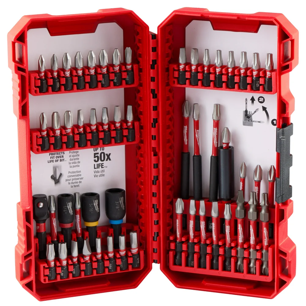 Milwaukee 48-32-4010 SHOCKWAVE Impact Duty Driver Bit Set - 54PC - Moutools