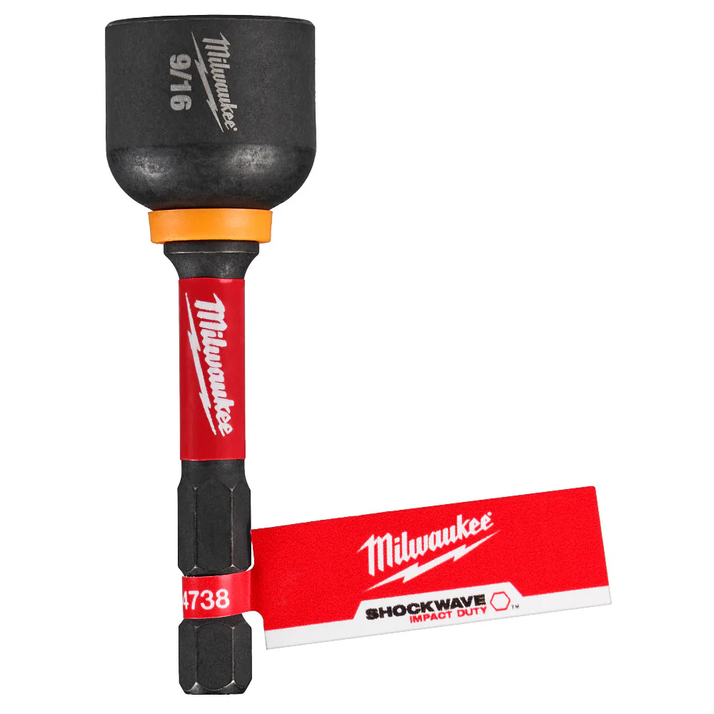 Milwaukee 49-66-4738 SHOCKWAVE Impact Duty 9/16” x 2-9/16” Magnetic Nut Driver - Moutools