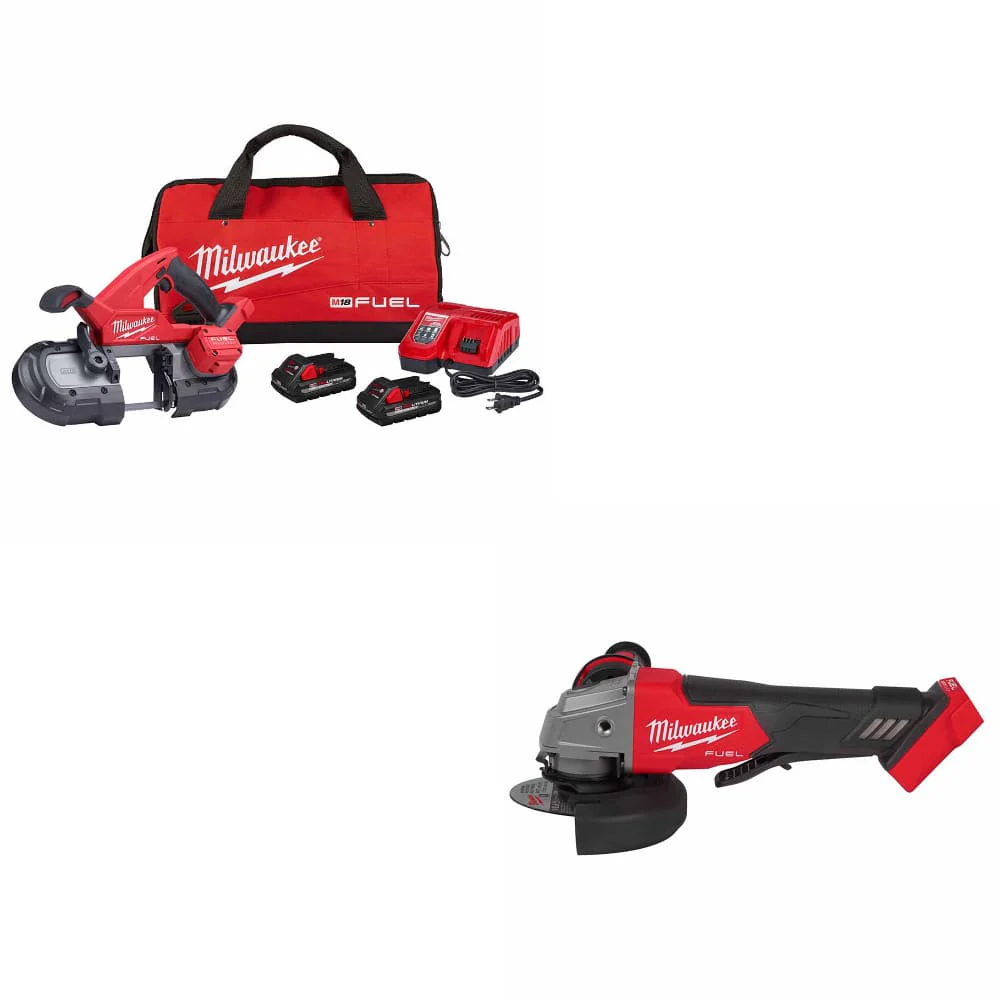Milwaukee 2829-22 M18 FUEL Band Saw Kit W/ FREE 2880-20 M18 FUEL Grinder, Bare - Moutools