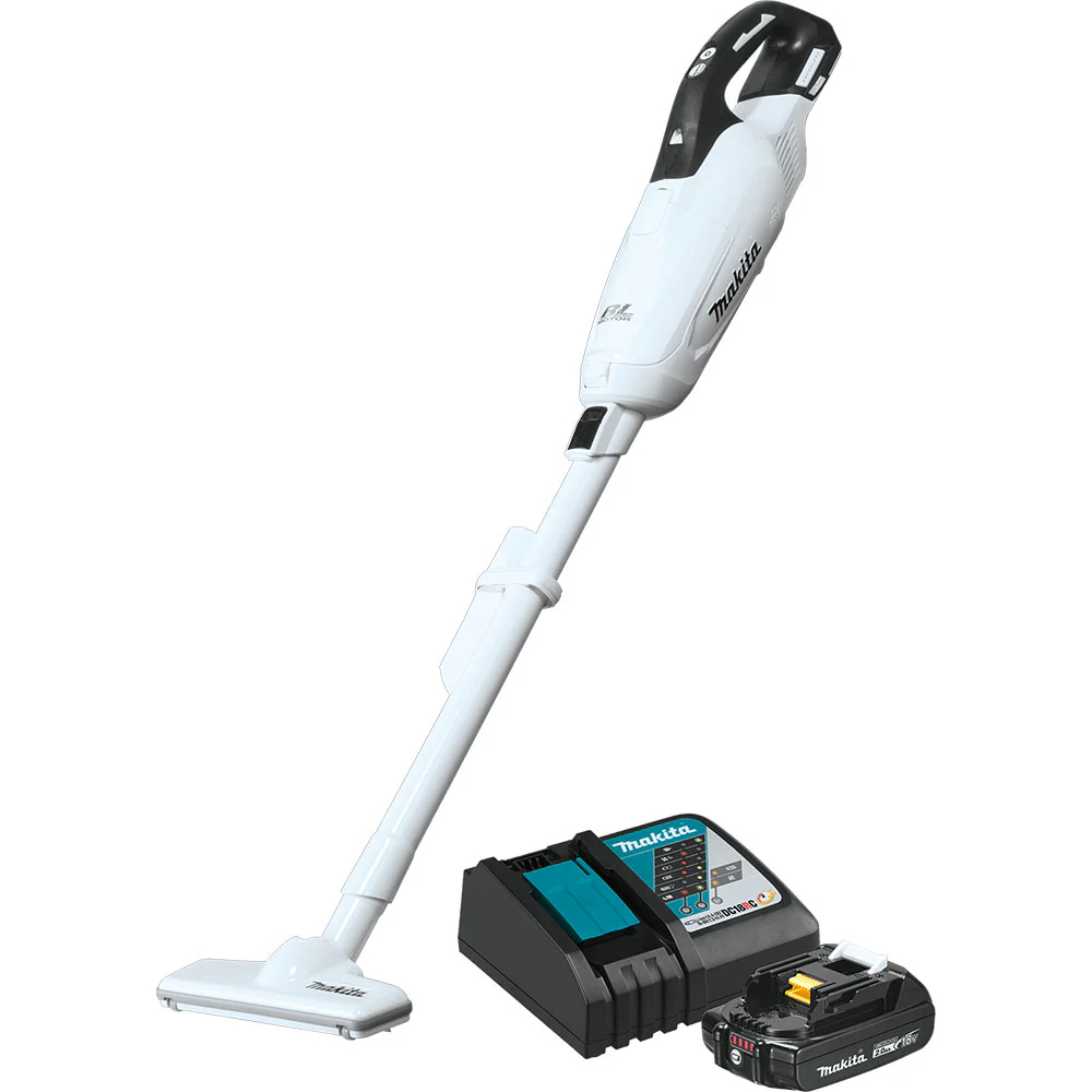 Makita XLC05R1WX4 18V LXT 3-Speed Vacuum Kit w/ Push Button & Dust Bag (2.0Ah) - Moutools