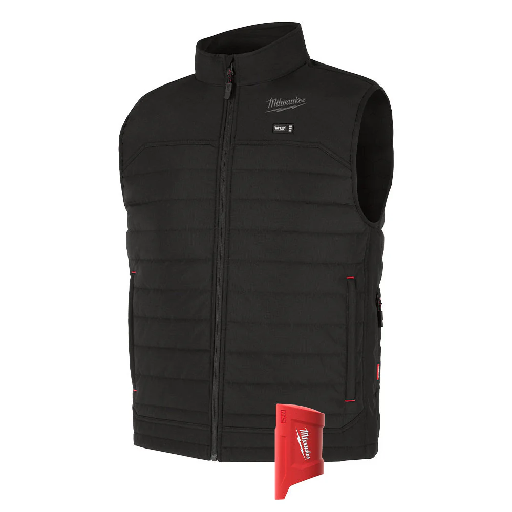 Milwaukee M300B-20 M12 Heated Black Axis Vest Only - Moutools