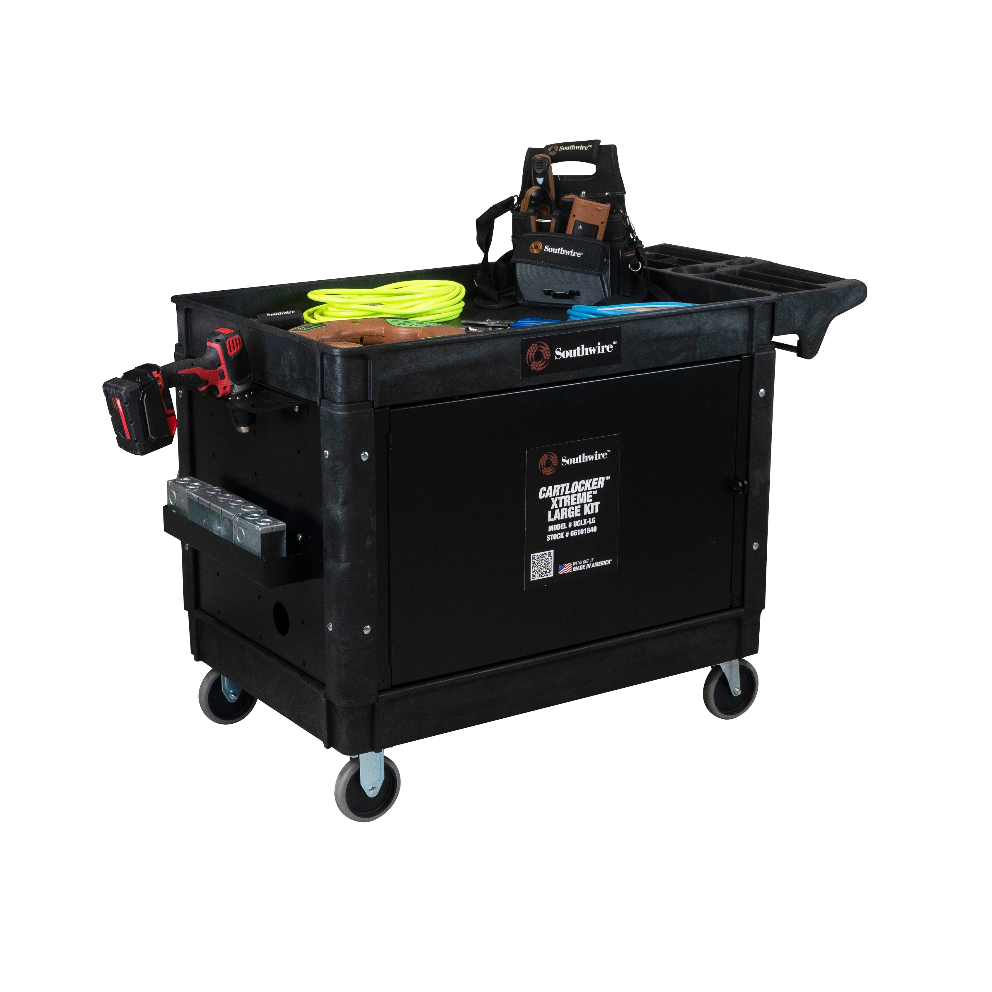 Southwire TSUCLX-SM Small Utility Cart with CartLocker™ Xtreme™ Small Kit - Moutools
