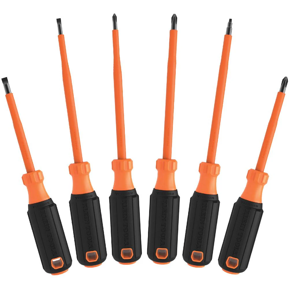 Klein 85076INS Screwdriver Set, 1000V Insulated, 6-Piece - Moutools