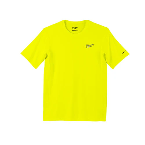 Milwaukee 414HV-3X WORKSKIN Lightweight Performance SS Shirt, Hi Vis, 3X - Moutools