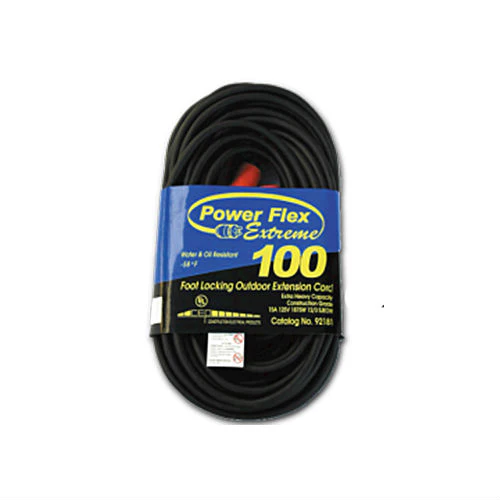 Southwire 92181 100' 12/3 SJEOW TWIST LOCK T/L BLACK EXTENSION CORD - Moutools