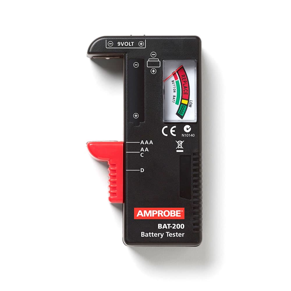 Amprobe 3473003 BAT-200 VolTect Plus Compact Non-Contact Voltage Detection Battery Tester - Moutools