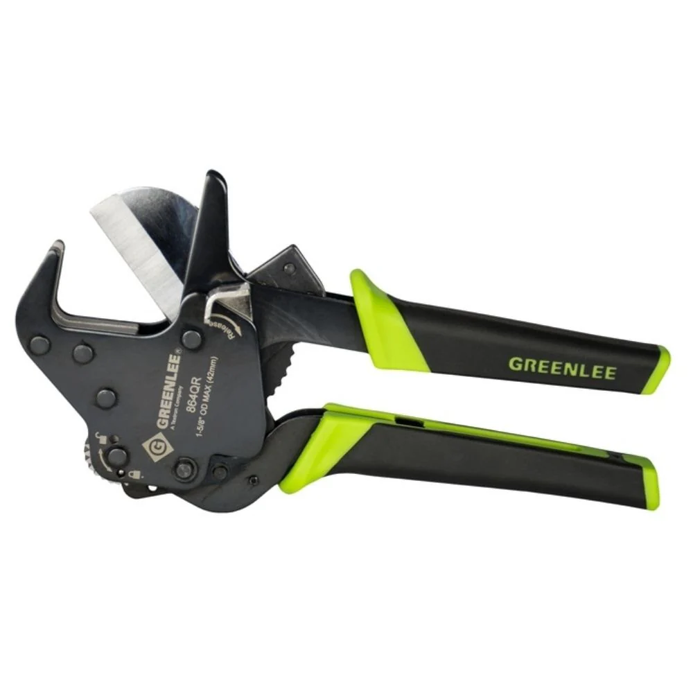 Greenlee 864QR 1-1/4 Quick Release Ratcheting PVC Cutter - Moutools