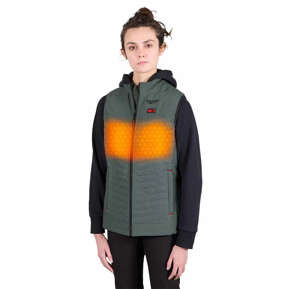 Milwaukee F300E-21 M12 Women's Green Axis Vest with (1) 2.0 Ah Battery and Charger - Moutools