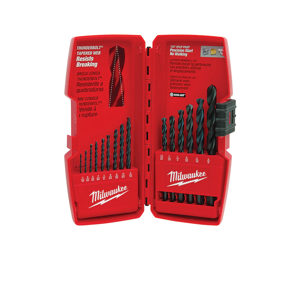 Milwaukee 48-89-2803 15-Piece Thunderbolt Black Oxide Bit Set - Moutools